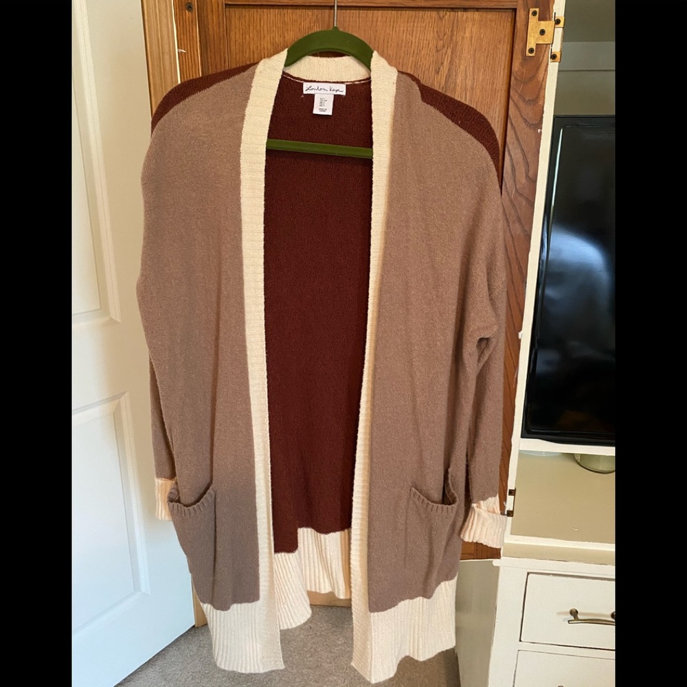 Knee length , extremely comfy sweater.